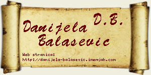 Danijela Balašević vizit kartica